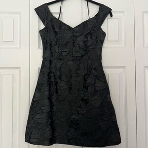 Lulu's Black Textured Mini Dress